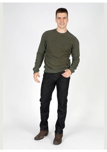 Bisiklet Yaka Haki Erkek Sweatshırt 251 Lcm 241041 Newdıagonal Haki