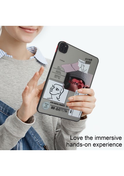iPad Pro 11 (2022 2021 2020) Desen Baskı Pc Tpu Çizilmez Sevimli Bayan Tablet Kılıfı (Yurt Dışından)