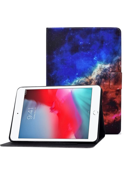 iPad Mini 1 2 3 4 mini (2019) 7.9 Inç Desen Baskı Manyetik Flip Case Pu Deri Katlanır Folio Kart Yuvası ile Standı Yıldızlı Gece Tablet Kılıfı (Yurt Dışından)