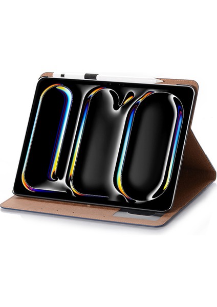iPad Pro 11 (2024) Otomatik Uyandırma uyku ile Cüzdan Standı Deri Tablet Kılıfı (Yurt Dışından)