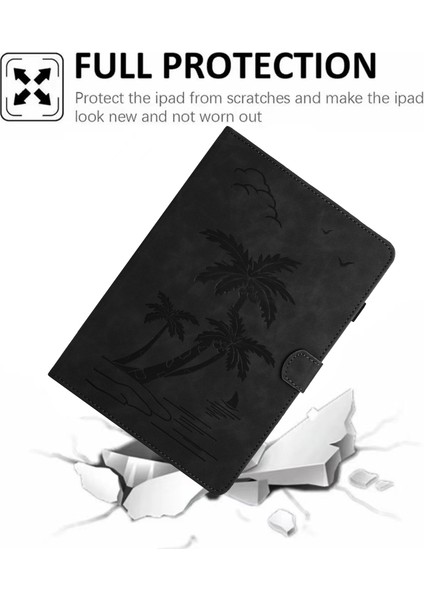 iPad Mini (2021) Smart Case Pu Deri Hindistan Cevizi Ağacı Baskılı Kart Tutuculu Tablet Kılıfı (Yurt Dışından) fırsatları