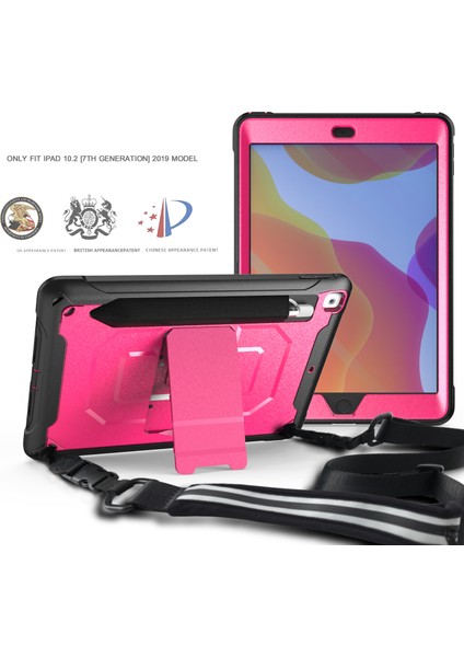 Omuz Askısı Stand Zırh iPad 10.2 (2020 2019 KALEM lı) Rose Tablet Kılıfı (Yurt Dışından) fiyatları