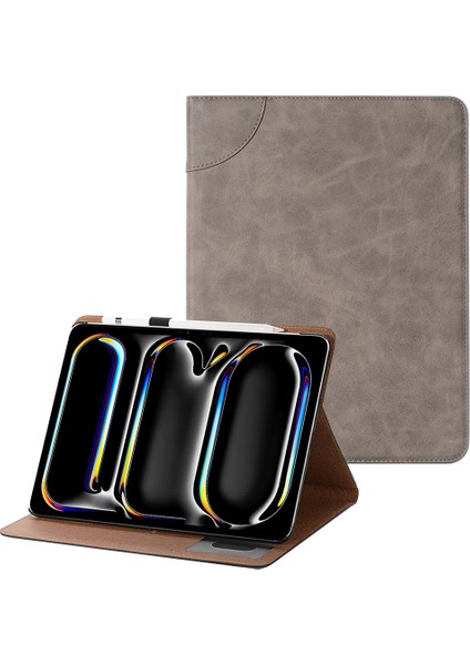 iPad Pro 11 (2024) Otomatik Uyandırma uyku ile Cüzdan Standı Deri Tablet Kılıfı (Yurt Dışından)