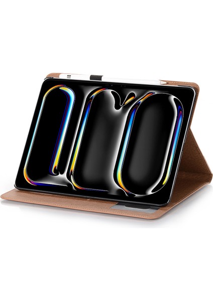 iPad Pro 11 (2024) Otomatik Uyandırma uyku ile Cüzdan Standı Deri Tablet Kılıfı (Yurt Dışından)