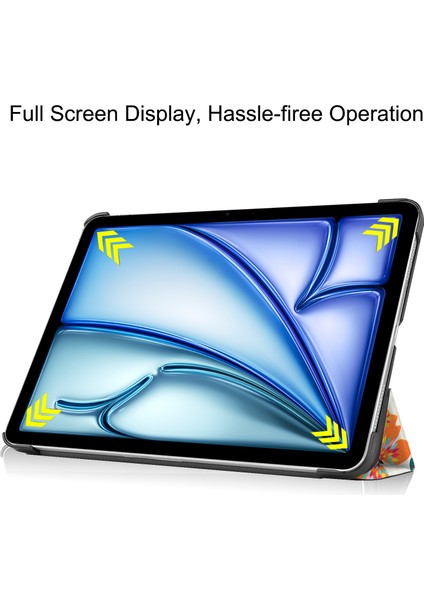 iPad Air 11 (2024) Üç Katlı Stand Desenli Otomatik Uyandırma uyku Ler Tablet Kılıfı (Yurt Dışından) fiyatları