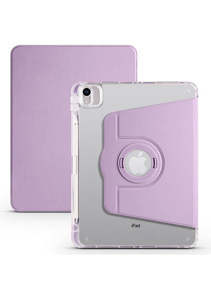 iPad Air 13 (2024) Döner Stand Pu Deri Çıkarılabilir Tpu Tablet Kılıfı (Yurt Dışından)
