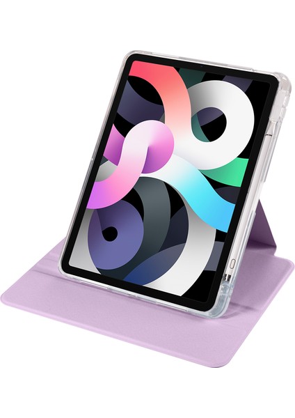 iPad Air 13 (2024) Döner Stand Pu Deri Çıkarılabilir Tpu Tablet Kılıfı (Yurt Dışından)