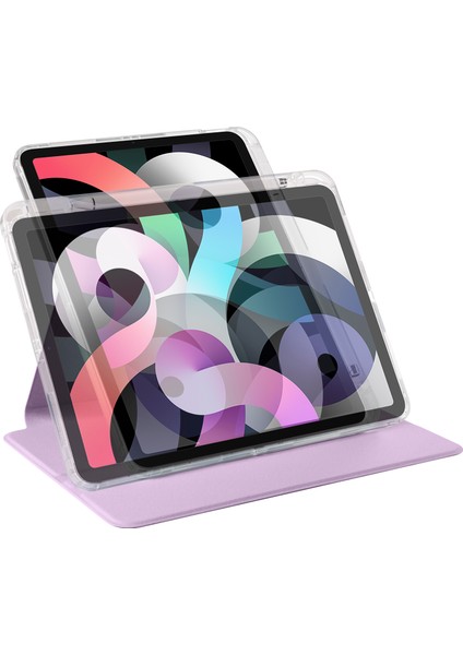 iPad Air 13 (2024) Döner Stand Pu Deri Çıkarılabilir Tpu Tablet Kılıfı (Yurt Dışından)