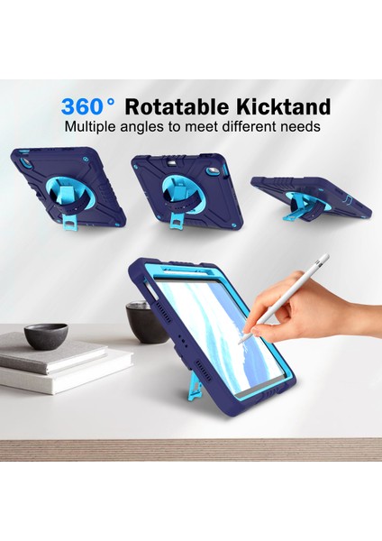 iPad Air 11 (2024) X Shaped Serisi stand Pc Omuz Askılı Silikon Lacivert Tablet Kılıfı (Yurt Dışından) fırsatları