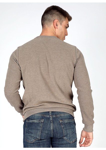 Bisiklet Yaka Koyu Bej Erkek Sweatshırt 251 Lcm 241041 Newdıagonal K. Bej indirimleri