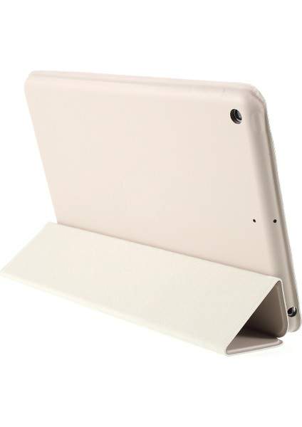iPad Mini (2019) Üç Katlı Standlı Deri 7.9 Inç Bej Tablet Kılıfı (Yurt Dışından)