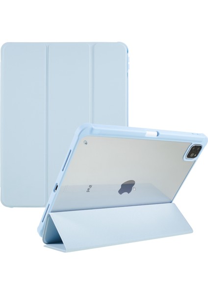 iPad Pro 11 Koruyucu Pu Deri Tpu Akrilik Üç Katlı Stand Tablet Kılıfı (Yurt Dışından)