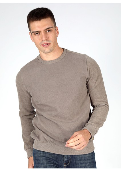 Bisiklet Yaka Koyu Bej Erkek Sweatshırt 251 Lcm 241041 Newdıagonal K. Bej fiyatları