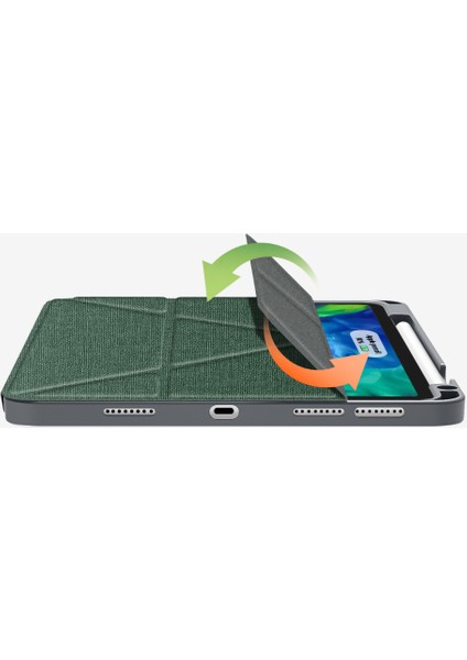 King Kong Serisi Deri Otomatik Uyandırma Uyku iPad Pro 11 Inç (2021 2020 2022) Kalem Tutuculu Stand Tablet Kılıfı (Yurt Dışından)