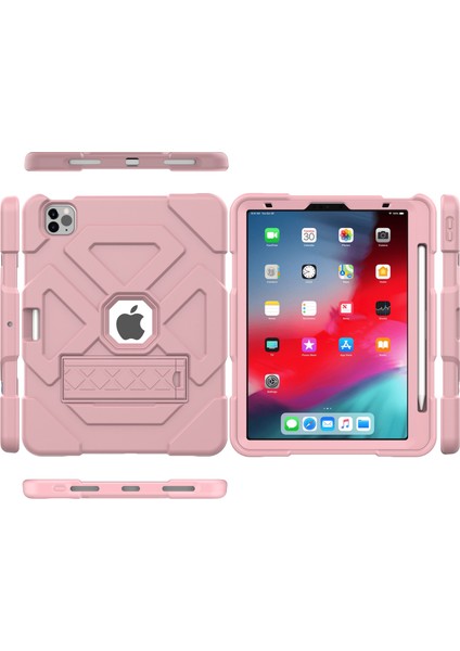 Çift Ekleme Pc iPad Air Standlı Silikon Koruyucu (2020 2022) Tablet Kılıfı (Yurt Dışından) modelleri