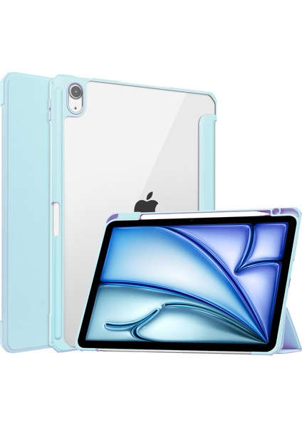 iPad Air 11 (2024) Pu Deri Otomatik Uyandırma Uyku Koruyucu ile Kalem Yuvası Tablet Kılıfı (Yurt Dışından)
