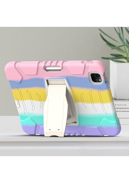 Stand Tamı iPad Pro 11 Stylus Kalemli Manyetik Eşleştirme ve Şarj Fonksiyonlu Düşmeye Dayanıklı Hibrit Tablet Kılıfı (Yurt Dışından)