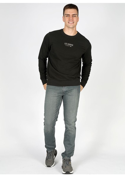 Bisiklet Yaka Siyah Erkek Sweatshırt 251 Lcm 241022 Frose Siyah