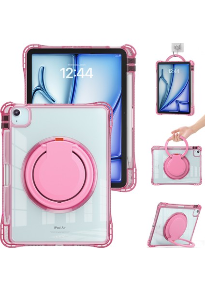 iPad Air 11 (2024) Döner Tekme Standı Pc Tpu Akrilik Tablet Kılıfı (Yurt Dışından)