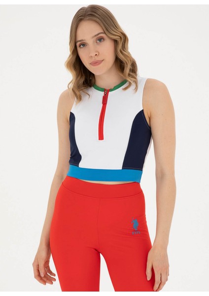 Bisiklet Yaka Beyaz Kadın T-Shirt PELE-S