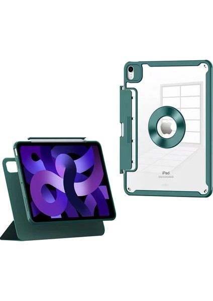 iPad Mini (2021) Çekmece Kalem Yuvası Tamı Manyetik Çıkarılabilir Tam Koruma Pu Deri Standı Tablet Kılıfı (Yurt Dışından)