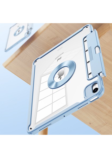 iPad Mini (2021) Çekmece Kalem Yuvası Tamı Manyetik Çıkarılabilir Tam Koruma Pu Deri Standı Tablet Kılıfı (Yurt Dışından)