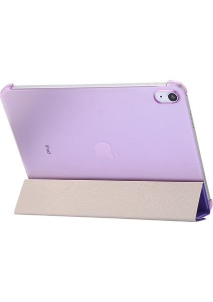 Origami Standı iPad 10.9 (2022) Ipek Dokulu Otomatik Uyandırma uyku Pu Deri Tam Koruma Tablet Kılıfı (Yurt Dışından) modelleri