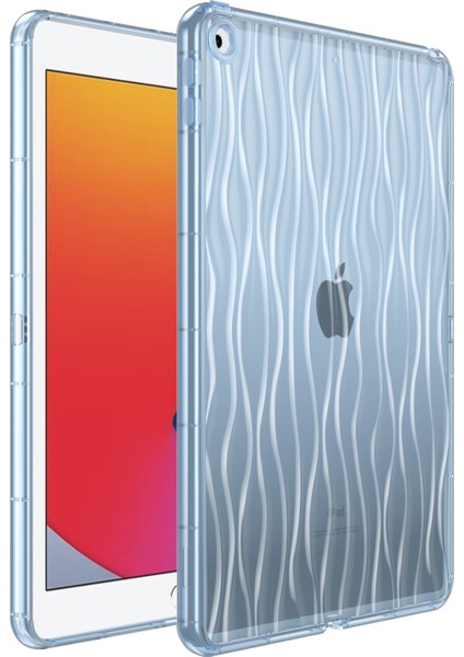 iPad 10.2 (2019 2020 2021) Dalga Doku Yumuşak Tpu Koruyucu Tablet Kılıfı (Yurt Dışından)