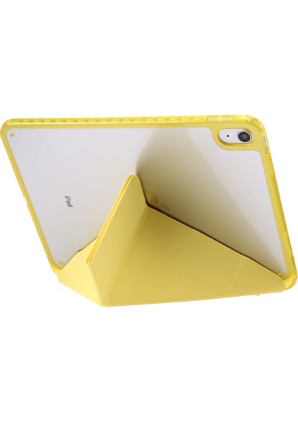 Origami Üç Katlı Stand iPad 10.9 (2022) Pu Deri Akrilik Tablet Kılıfı (Yurt Dışından) fırsatları