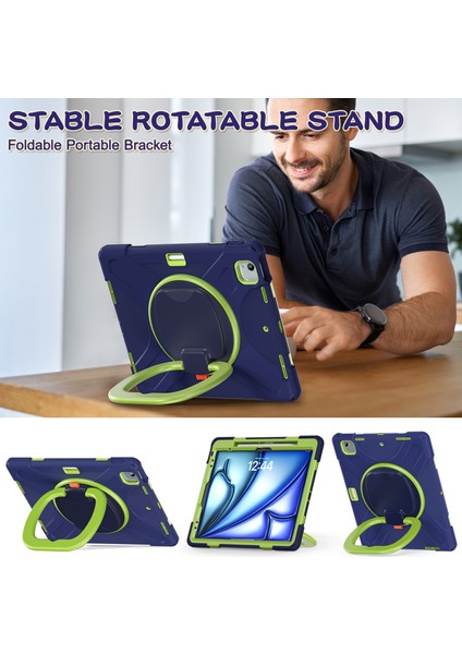 iPad Air 13 (2024) Tpu Pc Silikon stand Lacivert Tablet Kılıfı (Yurt Dışından) indirimleri
