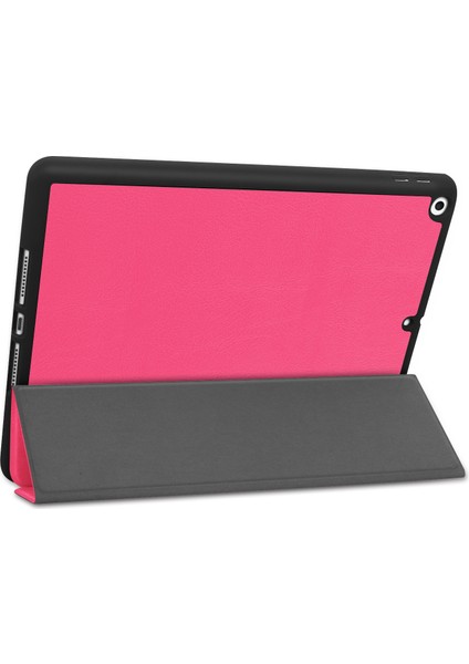Çok Fonksiyonlu Üç Katlı Stand Deri Akıllı iPad 10.2 (2019 2020 2021) Kalem Yuvalı Tam Koruma Rose Tablet Kılıfı (Yurt Dışından)