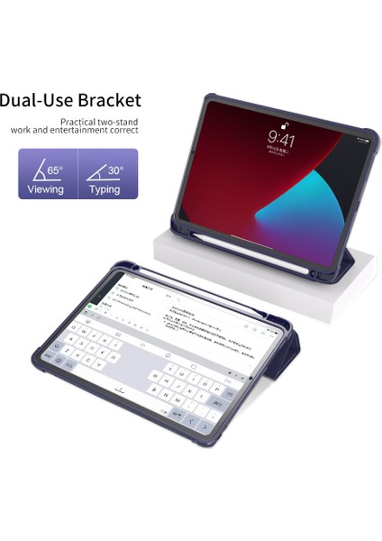 iPad 10.9 (2022) IPAD 10. Nesil Üç Katlı Stand Pu Deri Otomatik Uyandırma uyku Akıllı Kalem Yuvası Tutucu Matcha i Tablet Kılıfı (Yurt Dışından)