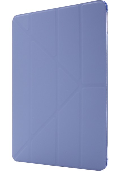 iPad 10.2 (2019 2020 2021) Deforme Edilebilir Stand Deri Akıllı Kabuğu Tablet Kılıfı (Yurt Dışından)