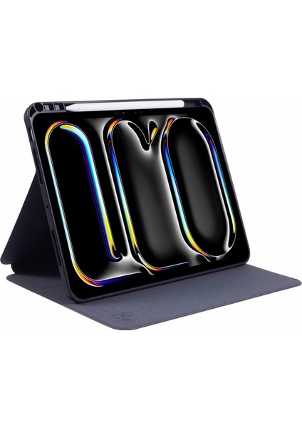 iPad Pro 13 (2024) Pu Deri Destekli Tpu Stand Ordu i Tablet Kılıfı (Yurt Dışından)