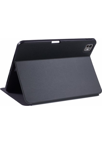 iPad Pro 13 (2024) Pu Deri Destekli Tpu Stand Ordu i Tablet Kılıfı (Yurt Dışından)