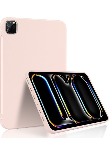 iPad Pro 11 (2024) Düşmeyi Önleyici Koruyucu Sıvı Silikon Tablet Kılıfı (Yurt Dışından)