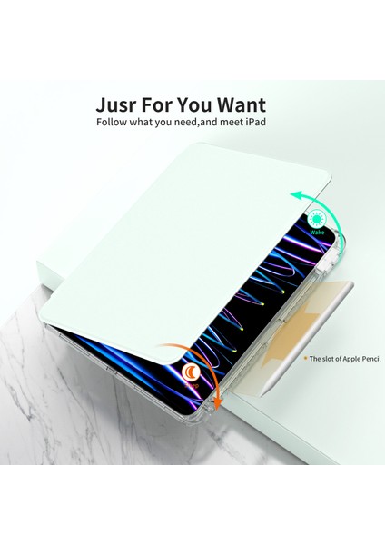 iPad Pro 11 (2024) Pu Deri Akrilik Çıkarılabilir Otomatik Uyandırma uyku Tablet Kılıfı (Yurt Dışından) fiyatları