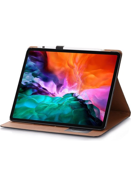 iPad Pro 13 (2024) Koruyucu Kitap Folyo Deri Kart Yuvası Tablet Kılıfı (Yurt Dışından)