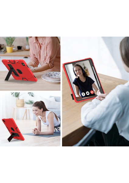 iPad Pro 13 (2024) Silikon Pc stand Tablet Kılıfı (Yurt Dışından)