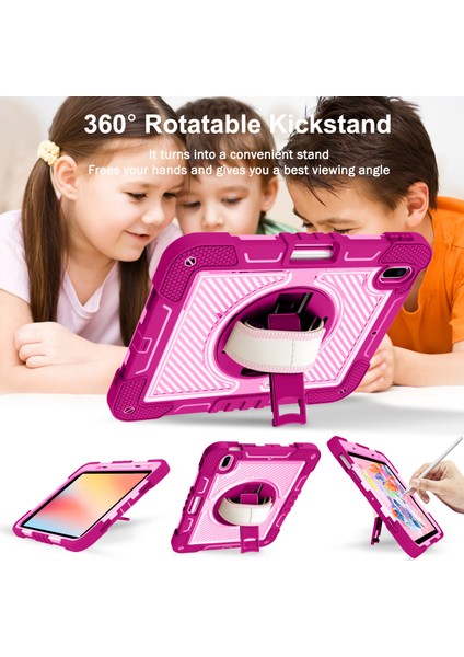 iPad 10.2 (2019 2020 2021) Stand Omuz Askılı Tablet Kılıfı (Yurt Dışından)