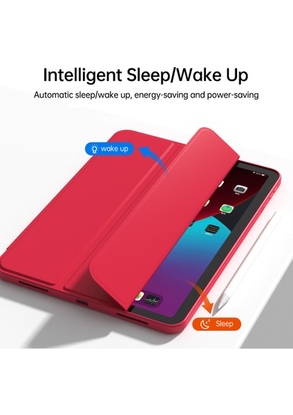 iPad Air (2020 2022) Üç Katlı Stand Tpu Pu Deri Tablet Kılıfı (Yurt Dışından)