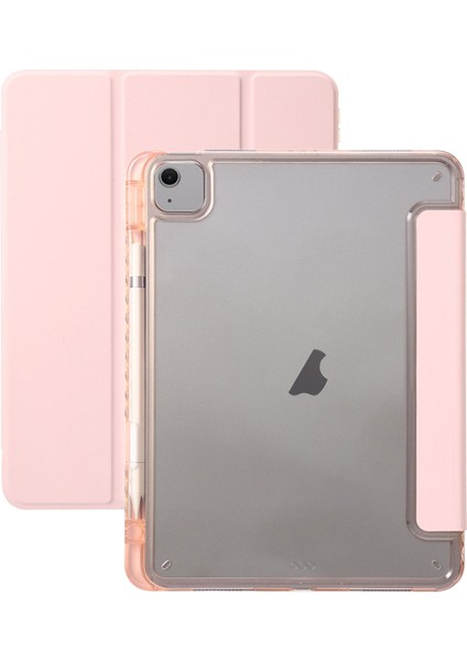 iPad Air 13 (2024) Üç Katlı Stand Akrilik Arka Pu Deri Düşme Önleyici Tablet Kılıfı (Yurt Dışından)