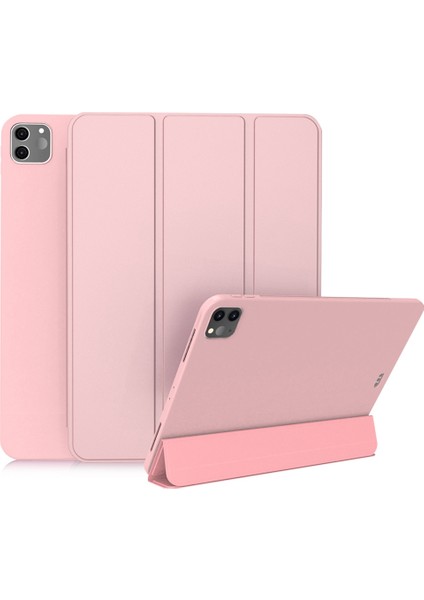 iPad Pro 11 (2022 2021 2020) Üç Katlı Stand Koruyucu Akıllı Uyandırma uyku Tpu Deri Tablet Kılıfı (Yurt Dışından)