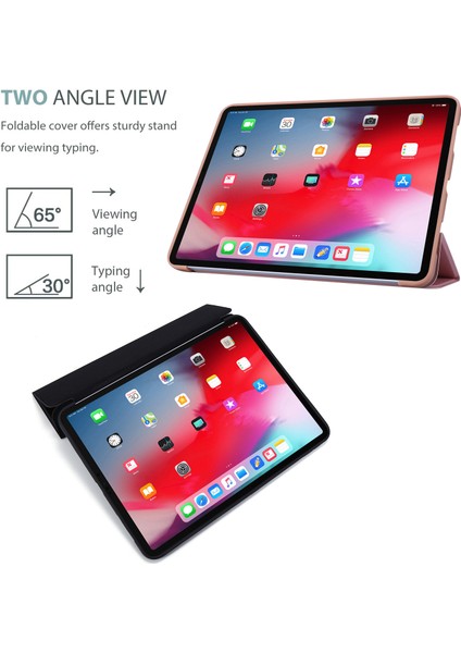 Üç Katlı Stand Silikon Pu Deri iPad Pro 11 Inç (2021) Tablet Kılıfı (Yurt Dışından)
