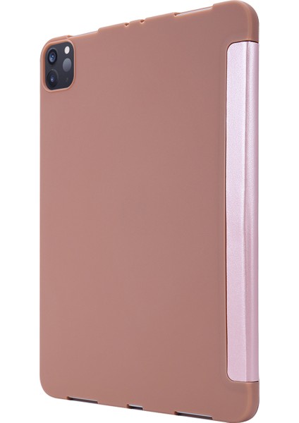 Üç Katlı Stand Silikon Pu Deri iPad Pro 11 Inç (2021) Tablet Kılıfı (Yurt Dışından)