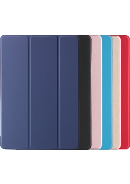 iPad 10.2 (2019 2020 2021) Üç Katlı Plastik Pu Deri Tablet Kılıfı (Yurt Dışından)