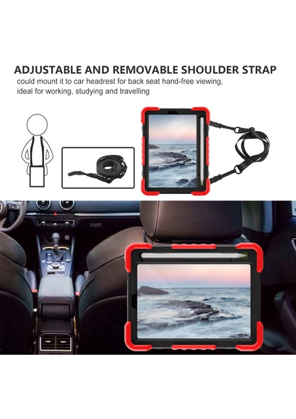 360 Derece Dönen Tekme Standı Çizilmez Düşmez Pc iPad Mini Omuz Askılı Silikon (2021) Tablet Kılıfı (Yurt Dışından) modelleri