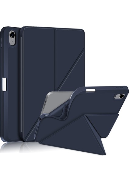 iPad 10.9 (2022) IPAD 10. Nesil Origami Standı Pu Deri Otomatik Uyandırma uyku Kalem Yuvası Koruyucu Tablet Kılıfı (Yurt Dışından)