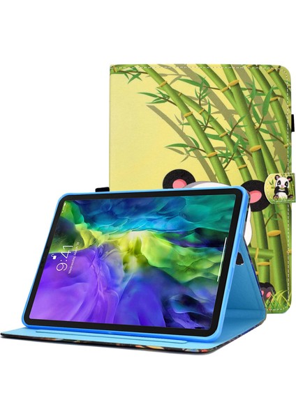 Air 11 (2024) AIR (2020 2022) Pu Deri Standlı Desen Baskı Panda Tablet Kılıfı (Yurt Dışından)