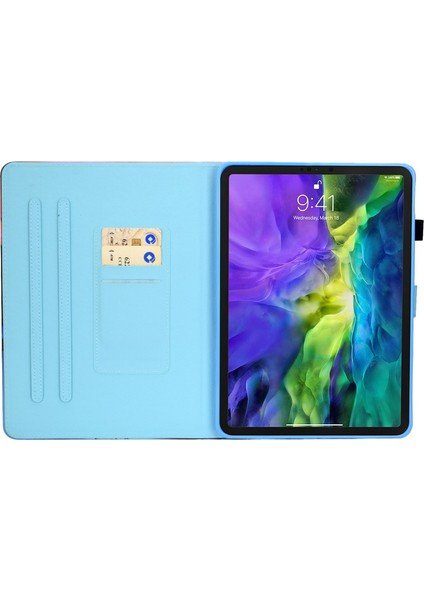 Air 11 (2024) AIR (2020 2022) Pu Deri Standlı Desen Baskı Panda Tablet Kılıfı (Yurt Dışından)